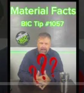 BIC Tip #1057: Understanding Material Facts in NC Real Estate