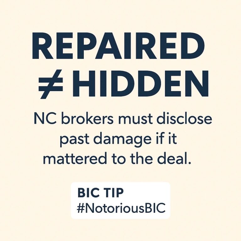 BIC Tip #1067: Disclose It — Even If It’s Been Repaired