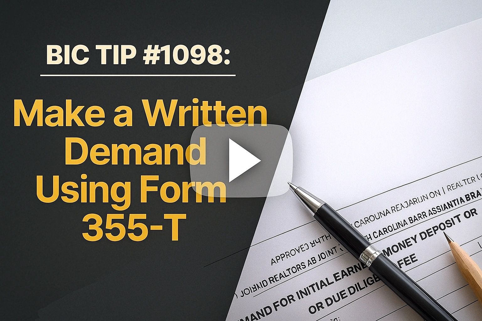 BIC TIP #1098: Use Form 355-T to Make Written Demand