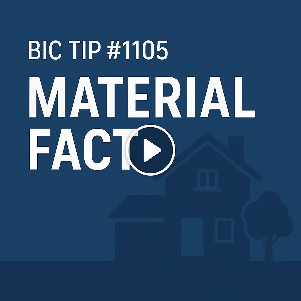 BIC TIP #1105: Understanding What Truly Counts as a Material Fact