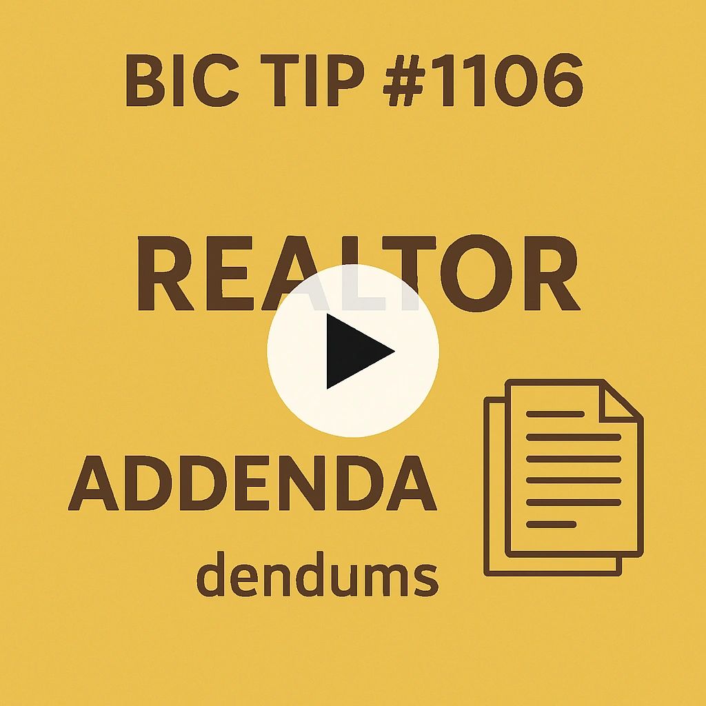 BIC TIP #1106: Two Things Every Agent Should Know